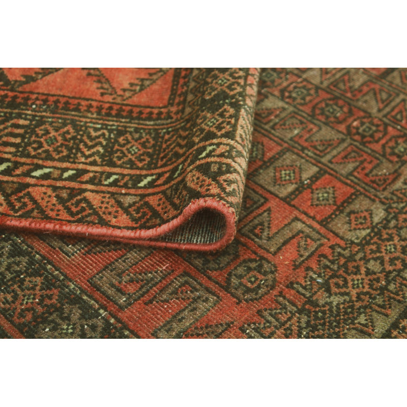 One-of-a-Kind 2'11" x 5'10" New Age Rectangle and Runner Wool Area Rug in