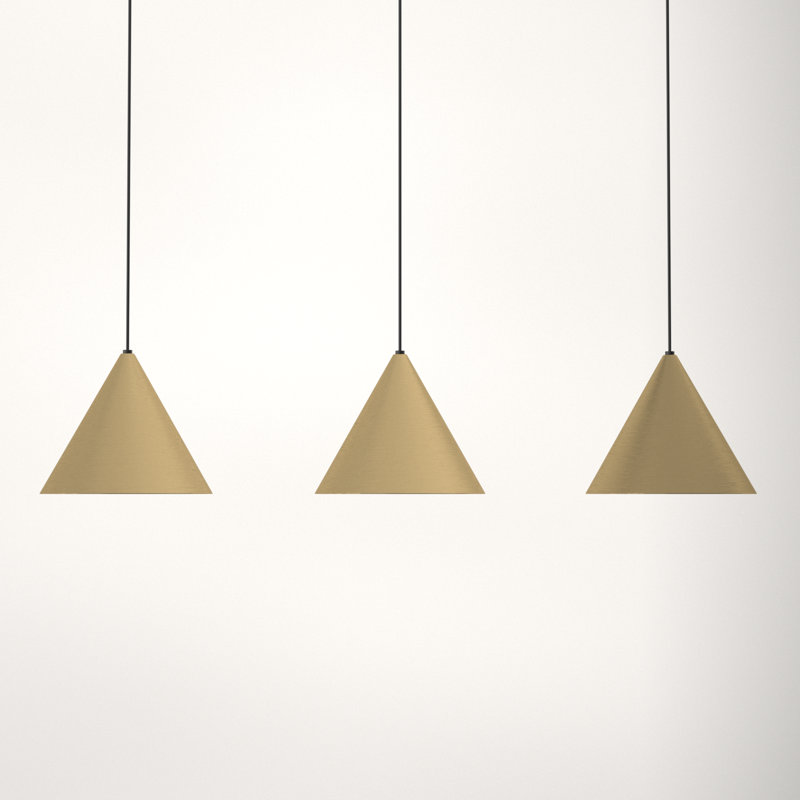 Castle 3 Light Steel Dimmable Pendant