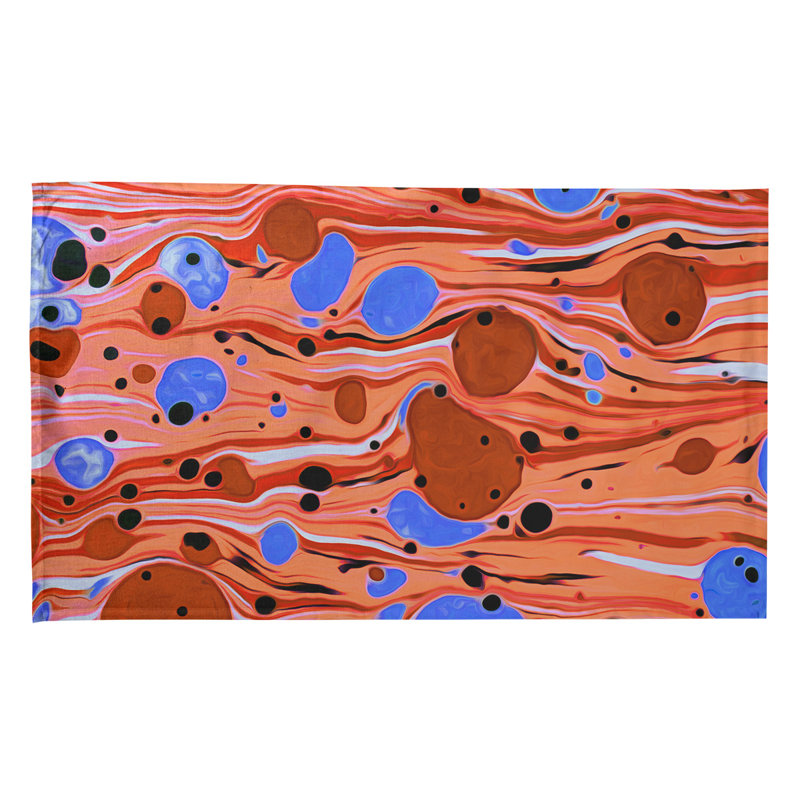 Tea Towel Kitchen Towel, Orange, Polyester Twill