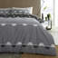 Cotton Blend Striped Duvet Cover with Pillowcases-672129370