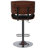 Holland Adjustable Swivel Upholstered Vegan Faux Leather Contemporary Bar Stool with Bentwood Frame