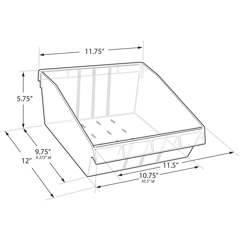 Small Deep Bin Tray Kit with Adjustable Dividers, up to 3 Compartments for Pegboard or Slatwall