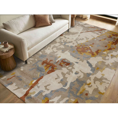 Wool/Tencel Hand Tufted Area Rug