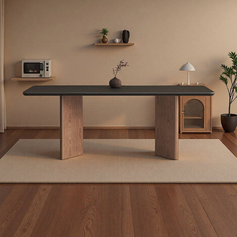 Table de salle à manger d'inspiration rétro, H 29,52 po x L 70,86 po x l 35,43 po