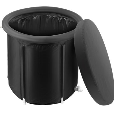 Baignoire de glace gonflable de 31,5 po pour la récupération du froid des sportifs, imperméable et larmoyante - avec un coussin de siège confortable rempli d'eau, idéal pour le camping