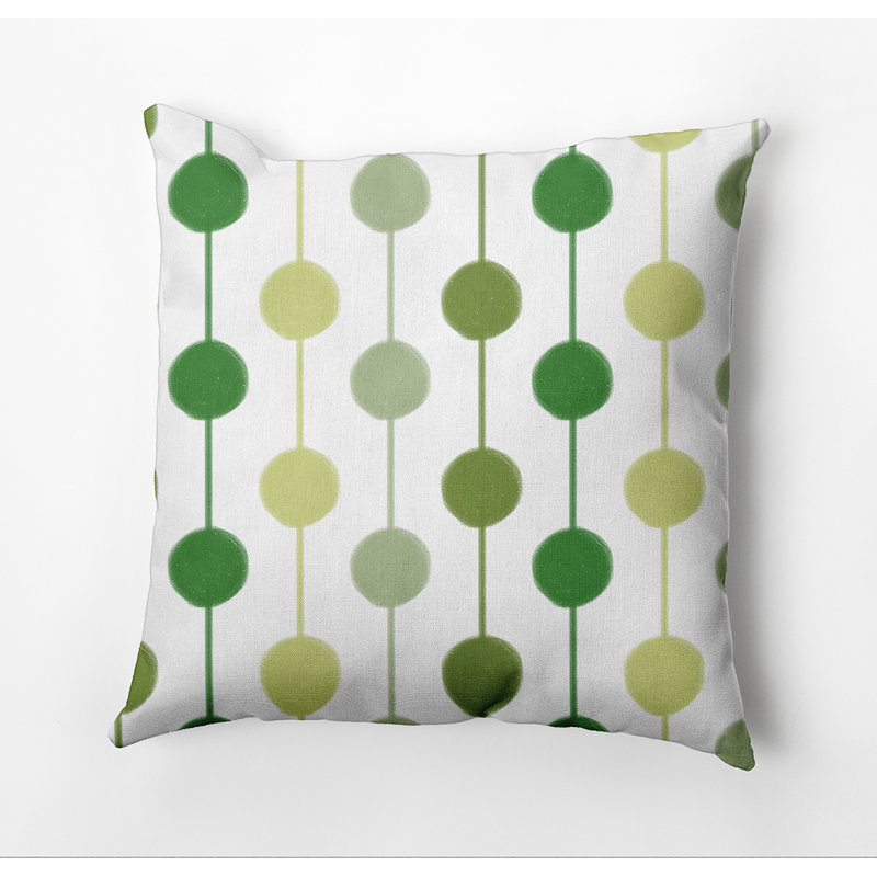 Funky Junky Beads Indoor/Outdoor Pillow Cover & Insert, Green, 18" H x 18" W