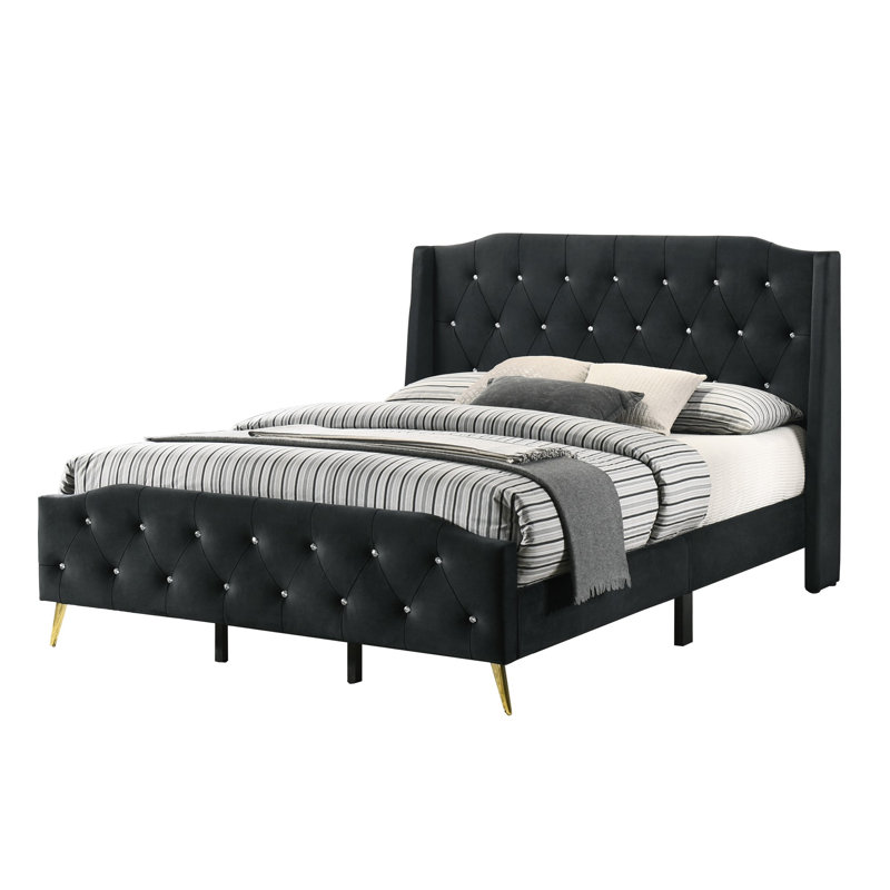 Pacifica Upholstered Bed, Super King (6'), Black