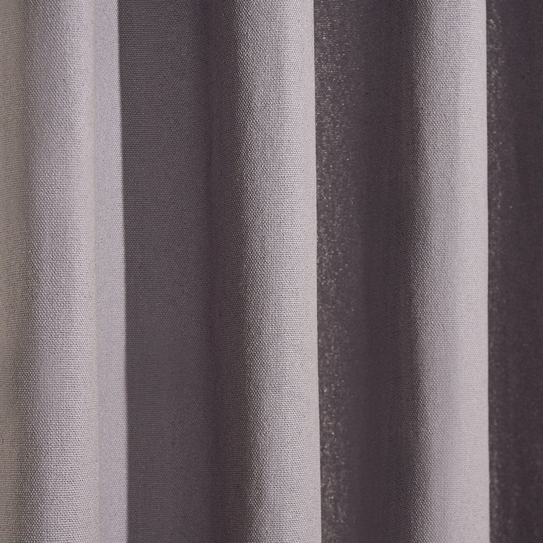 100% Cotton Solid Color Semi Sheer Curtain Panels (Set of 2) Eider & Ivory™ Curtain 