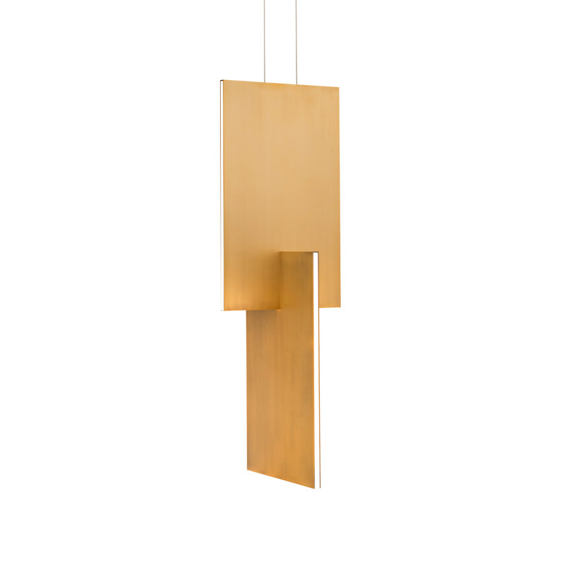 Amari 1 - Light LED Pendant, Aged Brass