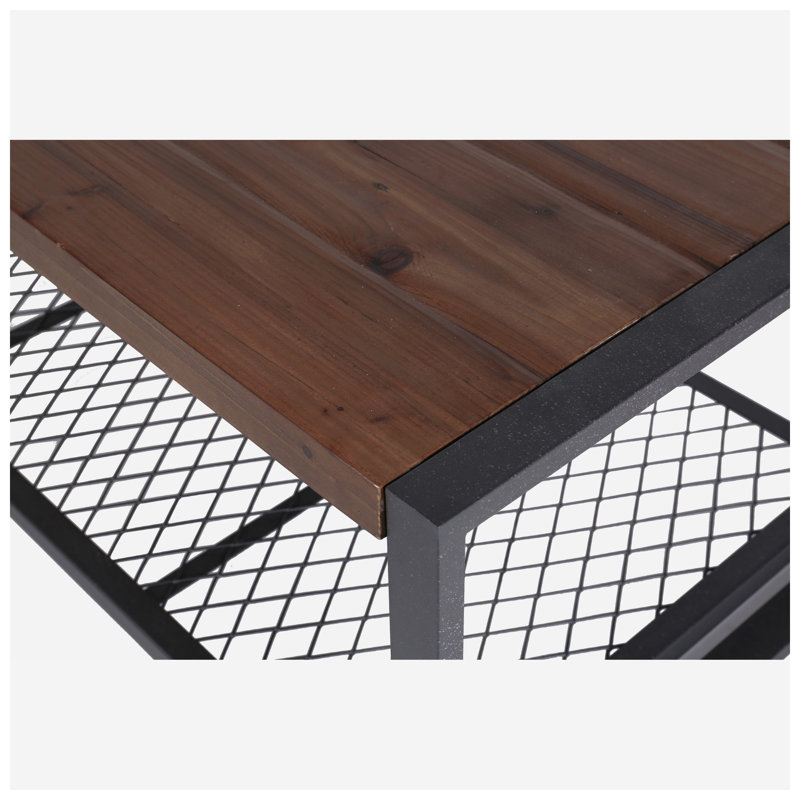 Table basse industrielle en bois massif récupéré l 44 po x P 23 po x H 18 po HOUSEMART