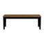Table de salle à manger 6 pièces, style moderne, brun noir à 2 tons, table rectangulaire avec rangement, banc et 4 chaises d'appoint pour une finition familiale, tablette ouverte, espace