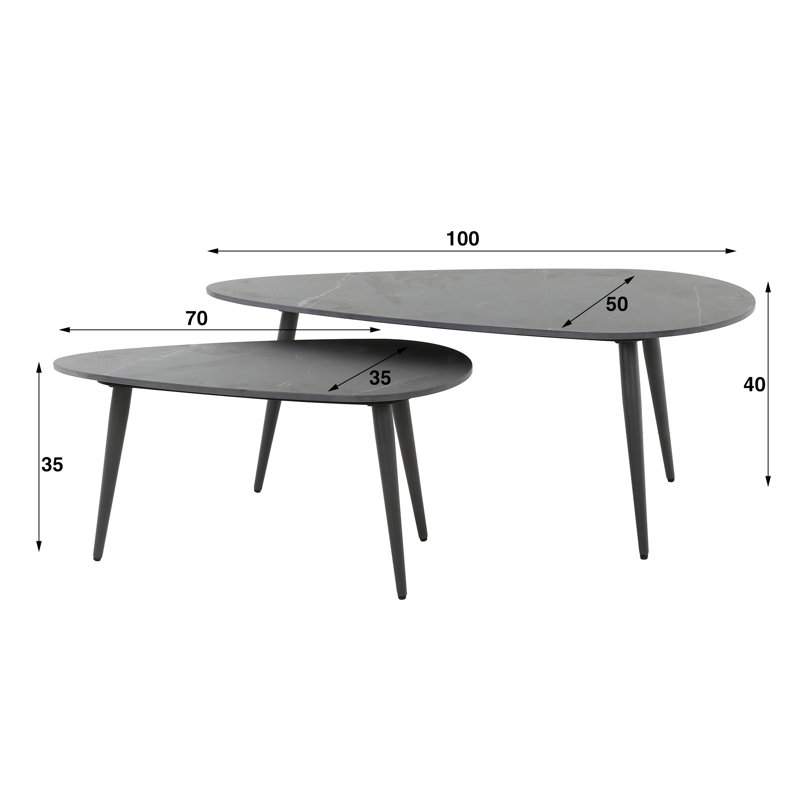 Dorcheer Three Leg Coffee Table