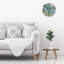 Horloge murale bleue hortensia 12 po x 12 po