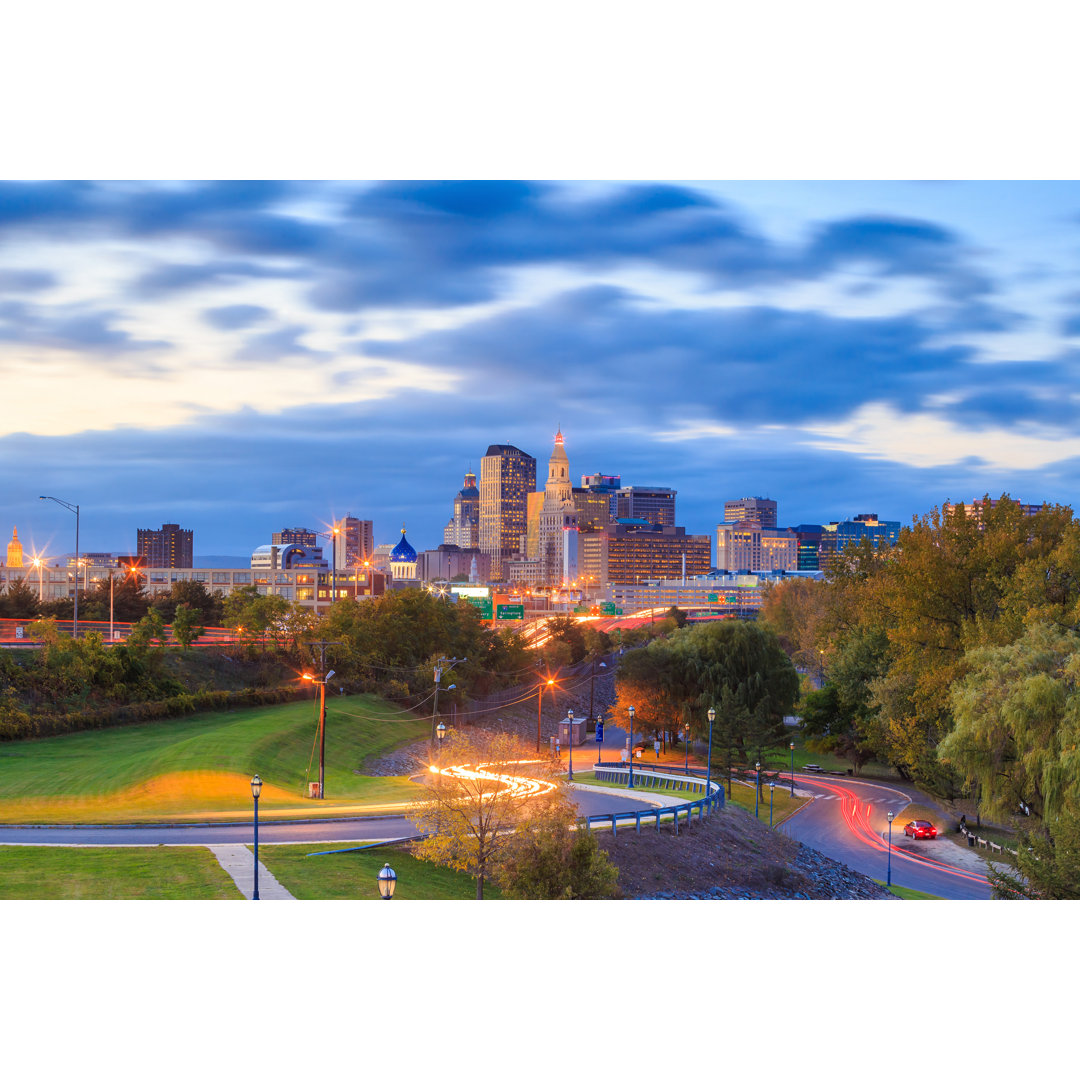 Skyline von Hartford - Foto auf Leinwand