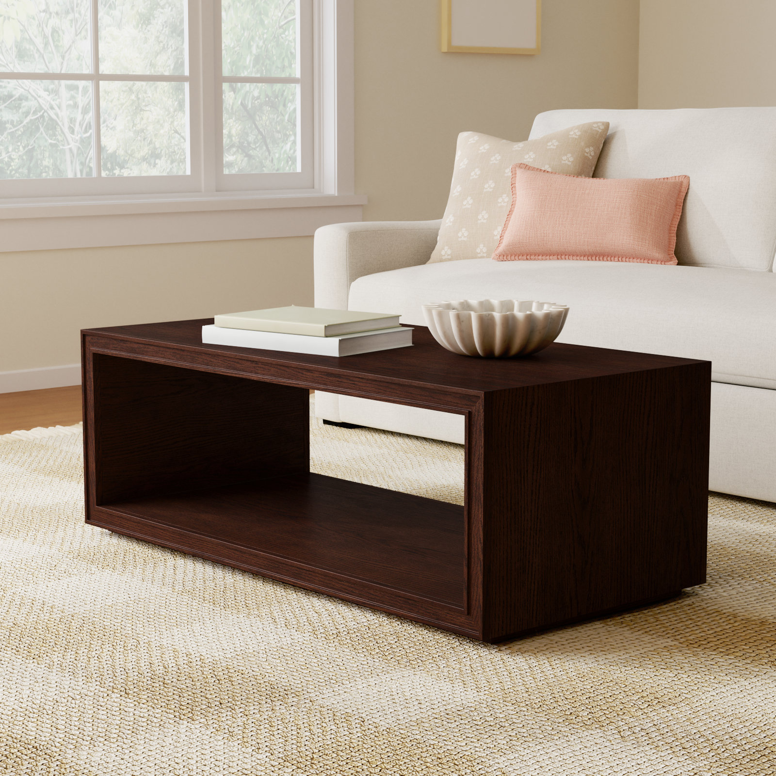 Southampton Solid Wood Single Coffee Table, Brown