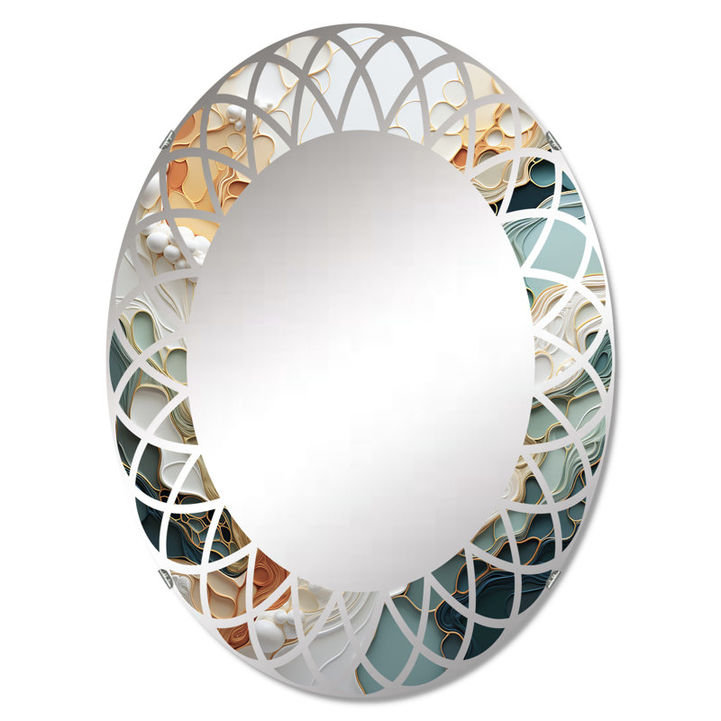 Fieldsmoor - Miroir mural moderne ovale, 30 po x 20 po