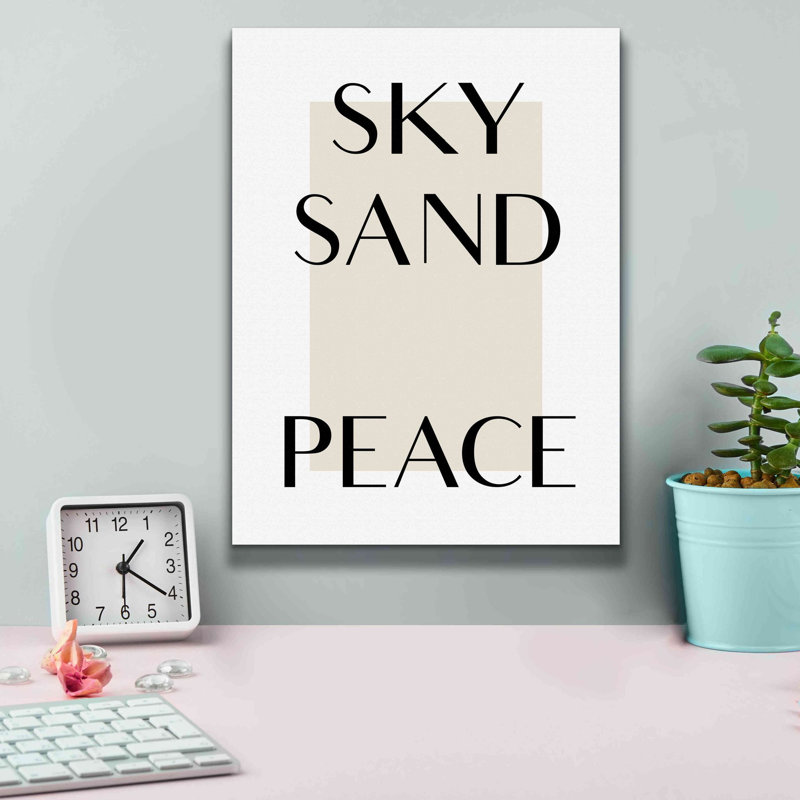 «Sky Sand Peace» par Design Fabrikken, estampe numérique sur toile, H 16 po x l 12 po x P 0,75 po
