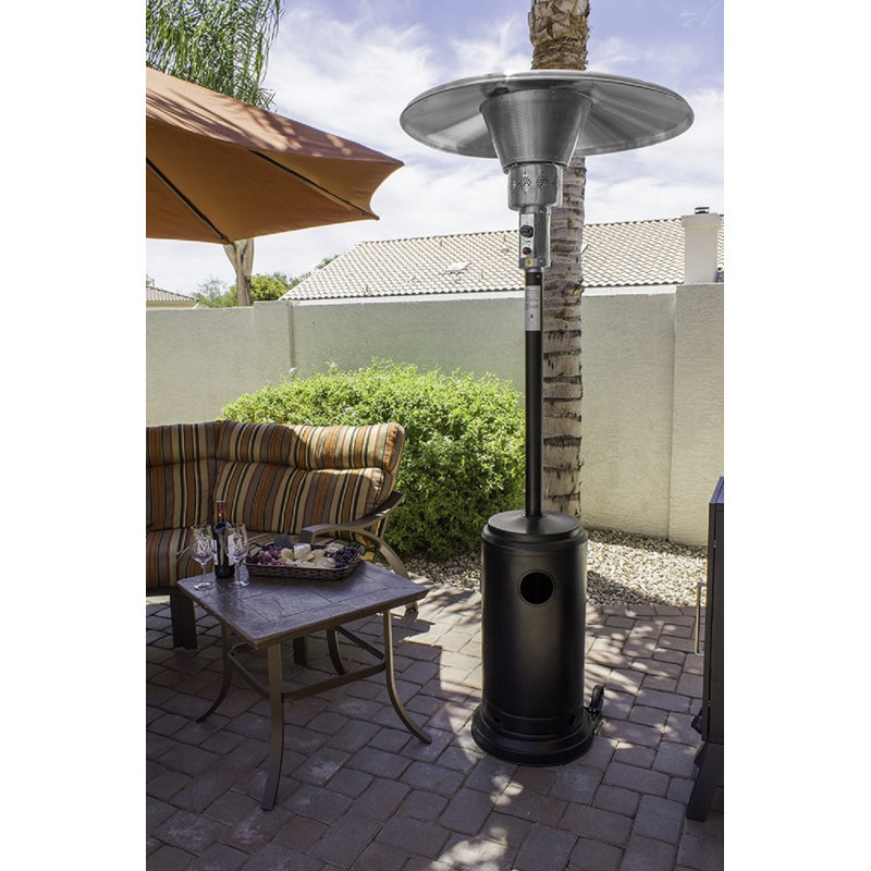 Bronze Steel 90" Propane Patio Heater with Safety Shutoff