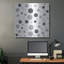 Hokku Designs «Fade To Grey Dark and Light Grey Dots» par Sabrina Balbuena, art mural en métal