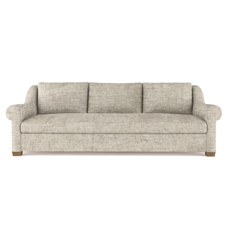 Canapé Thompson, H 32 po x l 108 po x P 46 po, Velours écrasé huître, Patiné