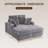 54 Inches Wide Corduroy Upholstered Chaise Lounge Indoor-1197664949