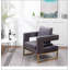 Fauteuil d'appoint rembourré Lenola, gris-1409263580