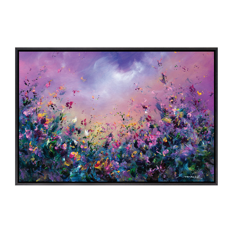 « arc-en-ciel » par jaanika talts-impression sur image, H 32 po x l 48 po x P 1,5 po, Toile avec cadre noir patiné
