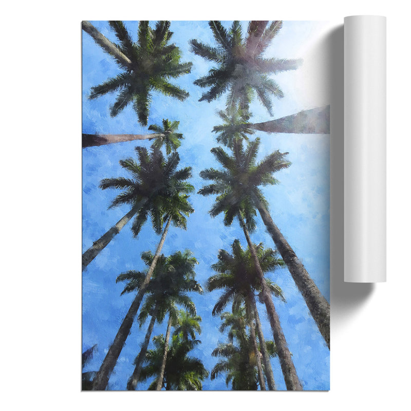 Palm Trees Painting - Frameless Print, 30cm H x 21cm W x 0.1cm D