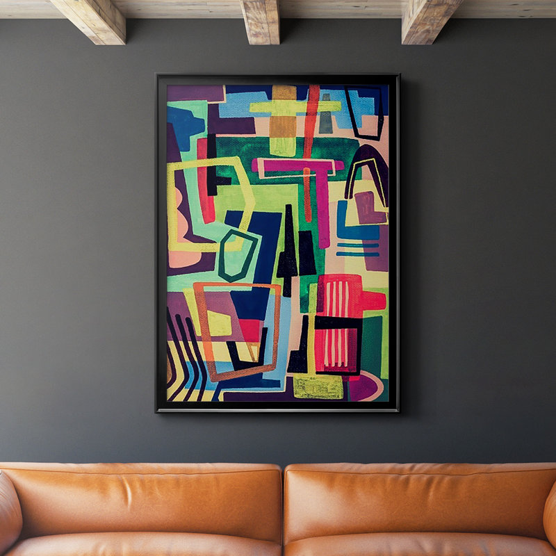 Couleurs connectées I, reproduction encadrée de qualité supérieure - prête à être accrochée, H 24,5 po x l 18,5 po