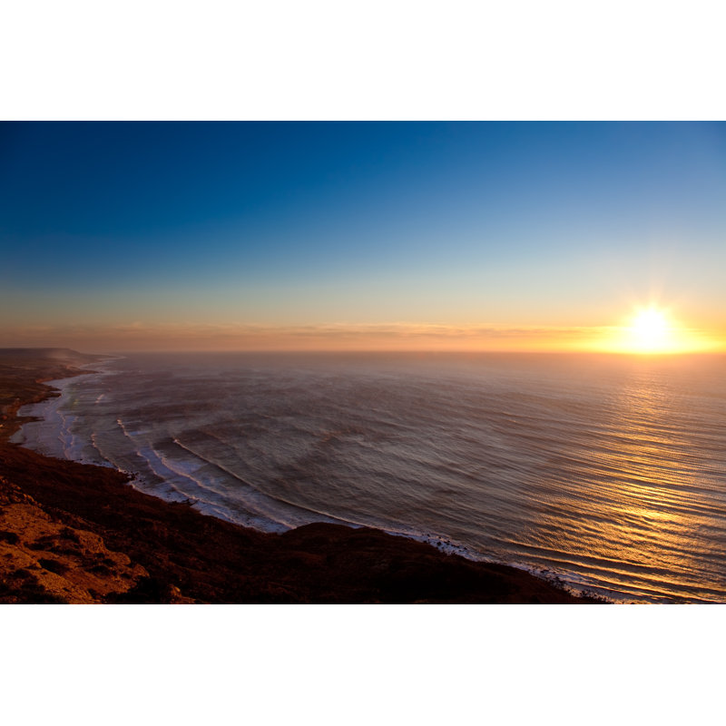 Seascape Sunset - Wrapped Canvas Print, 30cm H x 46cm W x 3.8cm D