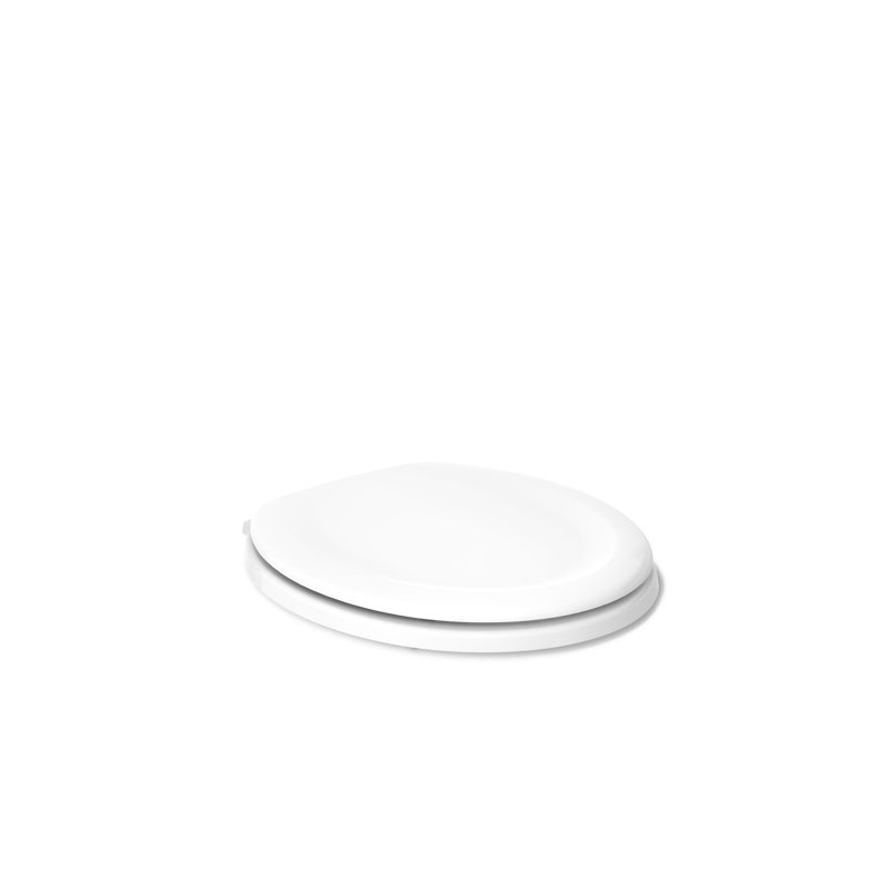 Ridgewood Toilet Seat, White, Round