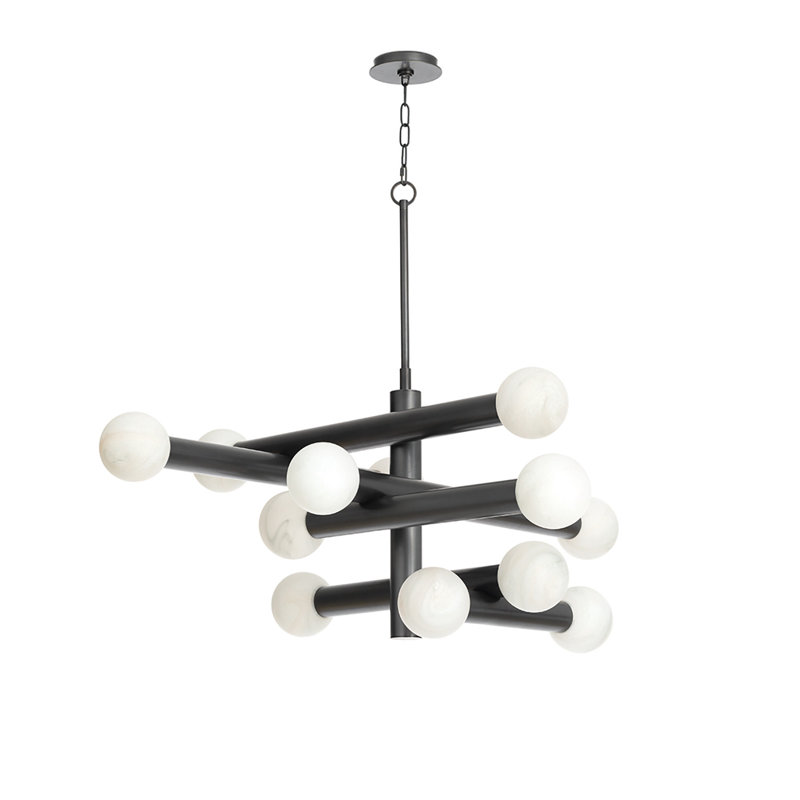 Dion Chandelier (Natural Brass), Oil Rubbed Bronze