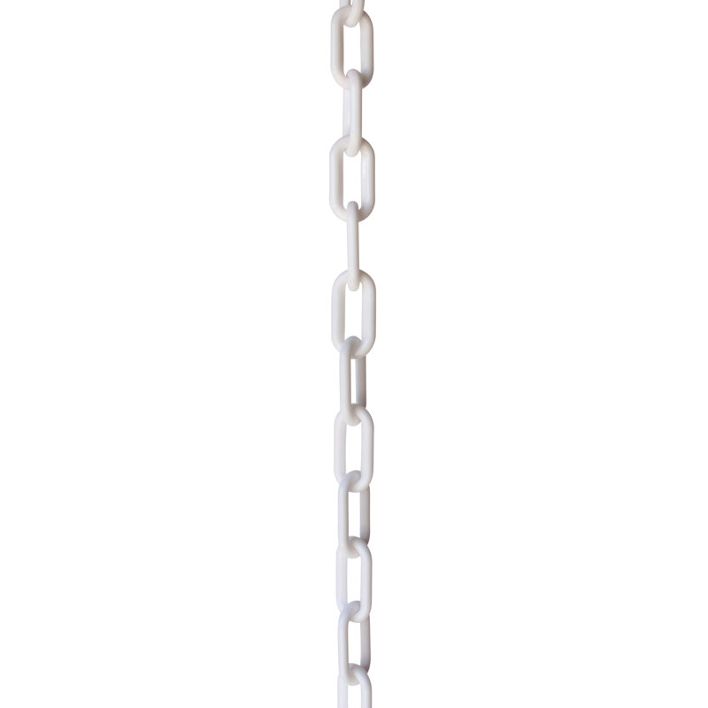 Chaîne de barrière ou casse-chaîne (10 pieds), Blanc, H 120 po x l 0,79 po x P 0,24 po