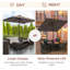Parasol solaire, parasol de patio à lumière DEL pour table ou base-775398229