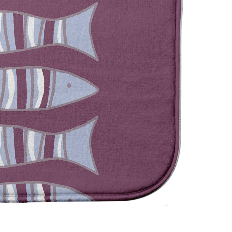 Tapis de bain Dominguez, H 18 po x L 30 po, Mauve