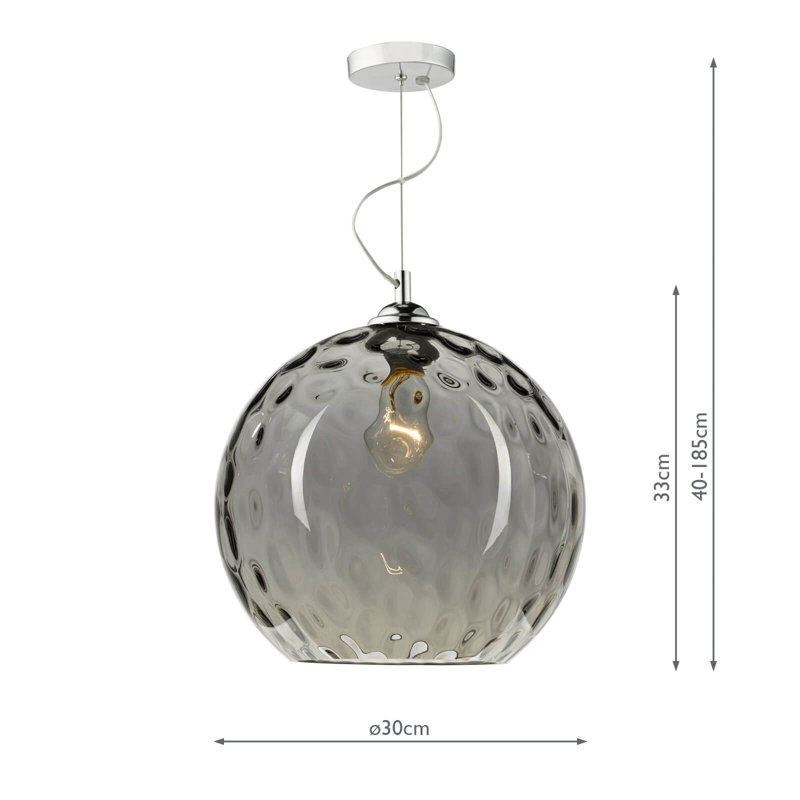 Farah 1 - Light Silver Dome Pendant