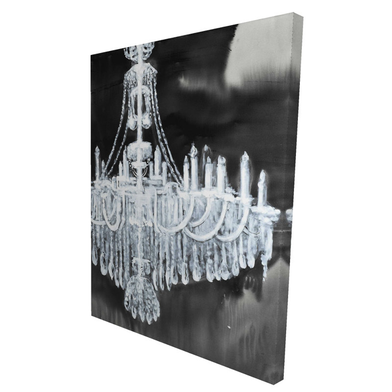 Glam Chandelier - Object Gray Canvas for Home Decor
