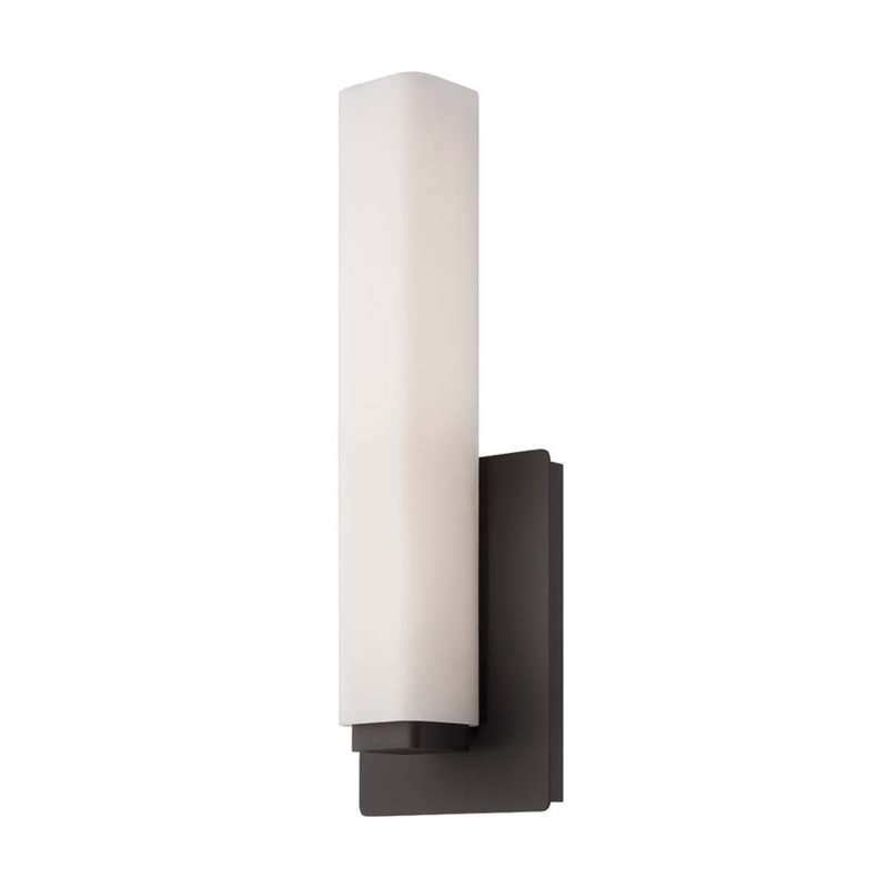 Plafonnier encastré 1 lumière Erby, 2700 K, Bronze, H 15 po x l 5 po x P 3 po