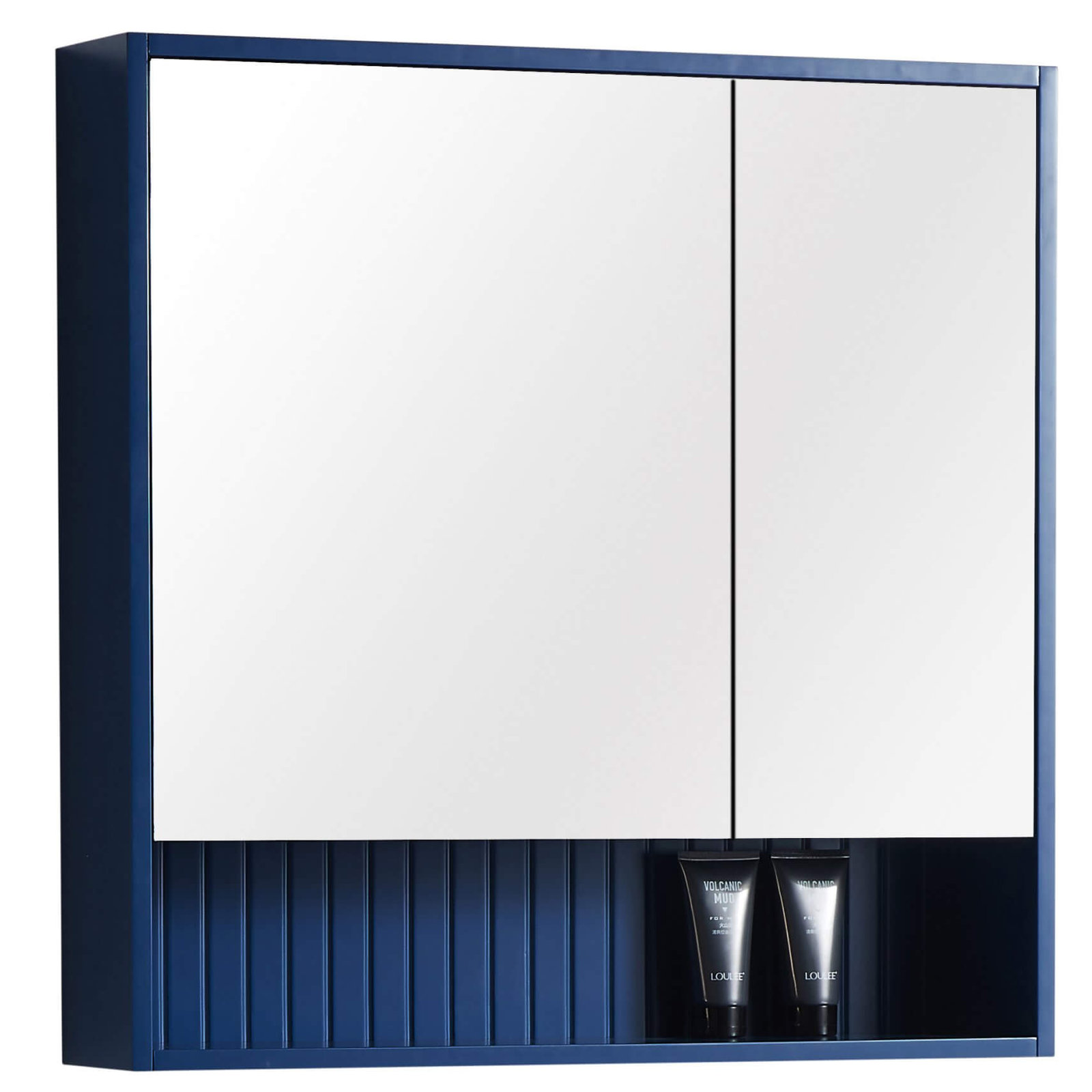 Asahel Surface Double Medicine Cabinet, Navy Blue