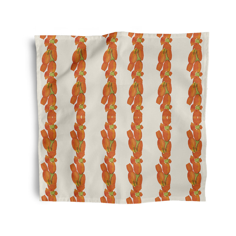 Lonston Tulip Stripes Napkins, Orange