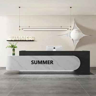 Chousein Rectangle Manufactured Wood Reception Desk