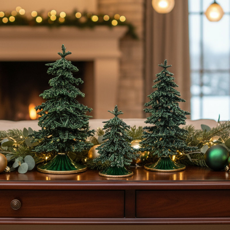 Holiday Tree Figurine, 8.5" H x 5" W x 5" D