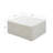 White Corduroy Modular Ottoman,  Plush Foam Footrest For Living Room