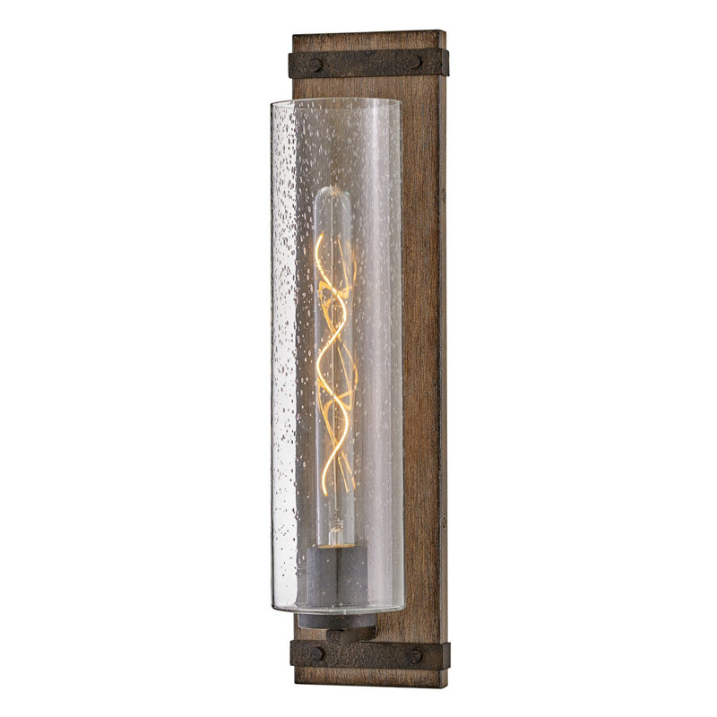 Sawyer 20" Single Light Tall Bath Vanity Farmhouse Sconce - LED Included, Sequoia