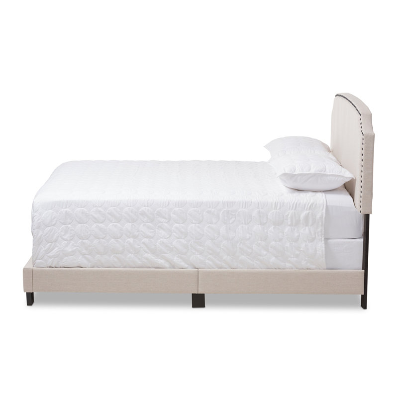 Amick Upholstered Platform Bed, Full/Double, Beige