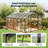 10 ft.W x 12 ft.D Walk-in Outdoor Greenhouse, Polycarbonate Garden House with Aluminum Frame, UV Protection, Roof Vent & Quick Install for Patio Backyard-106480405