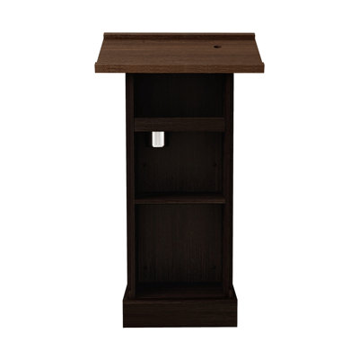 44.48"H Podium Stand With Storage, Vintage Lectern Podiums With Heavy Base And Shelves, Pulpit Podium For Lecture, Churches, Seminars And Schools