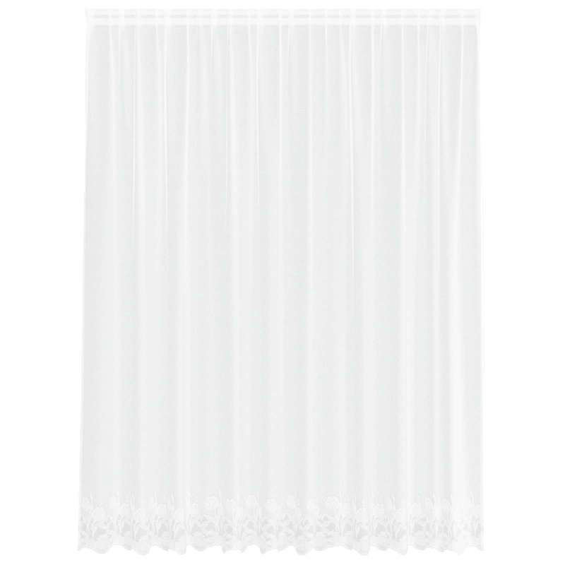 Curtains With Curtains Floral White Polyester, 300cm Width x 200cm Drop