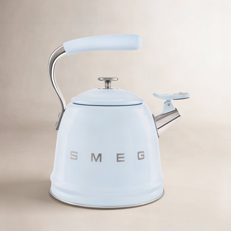SMEG Whistling Stovetop Kettle, Pastel Blue