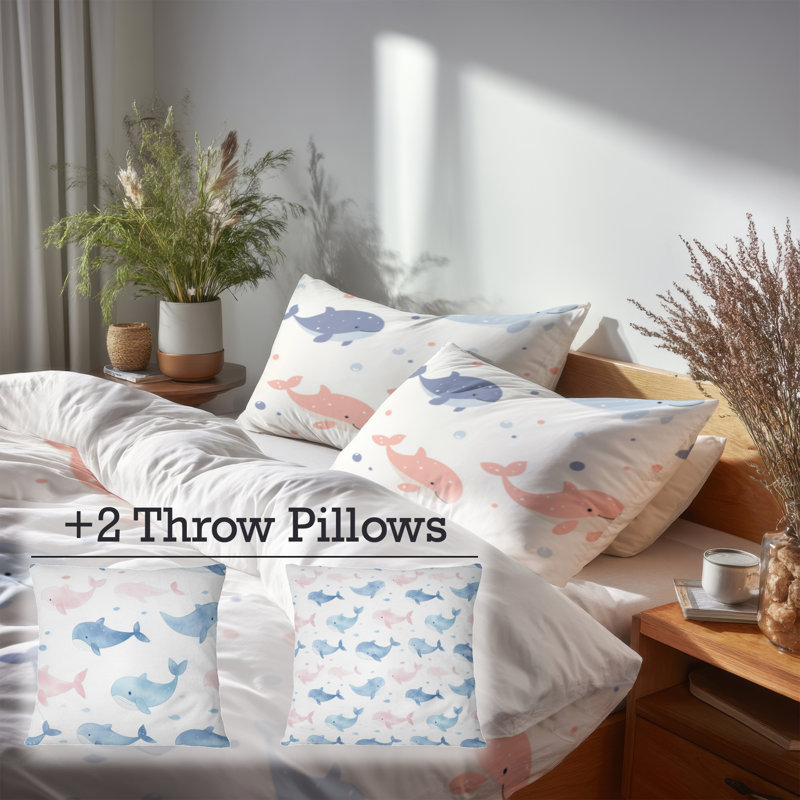 Ensemble d'édredon pour enfants 6 pièces - ensemble de literie et coussin décoratif, Queen Comforter + 5 Additional Pieces